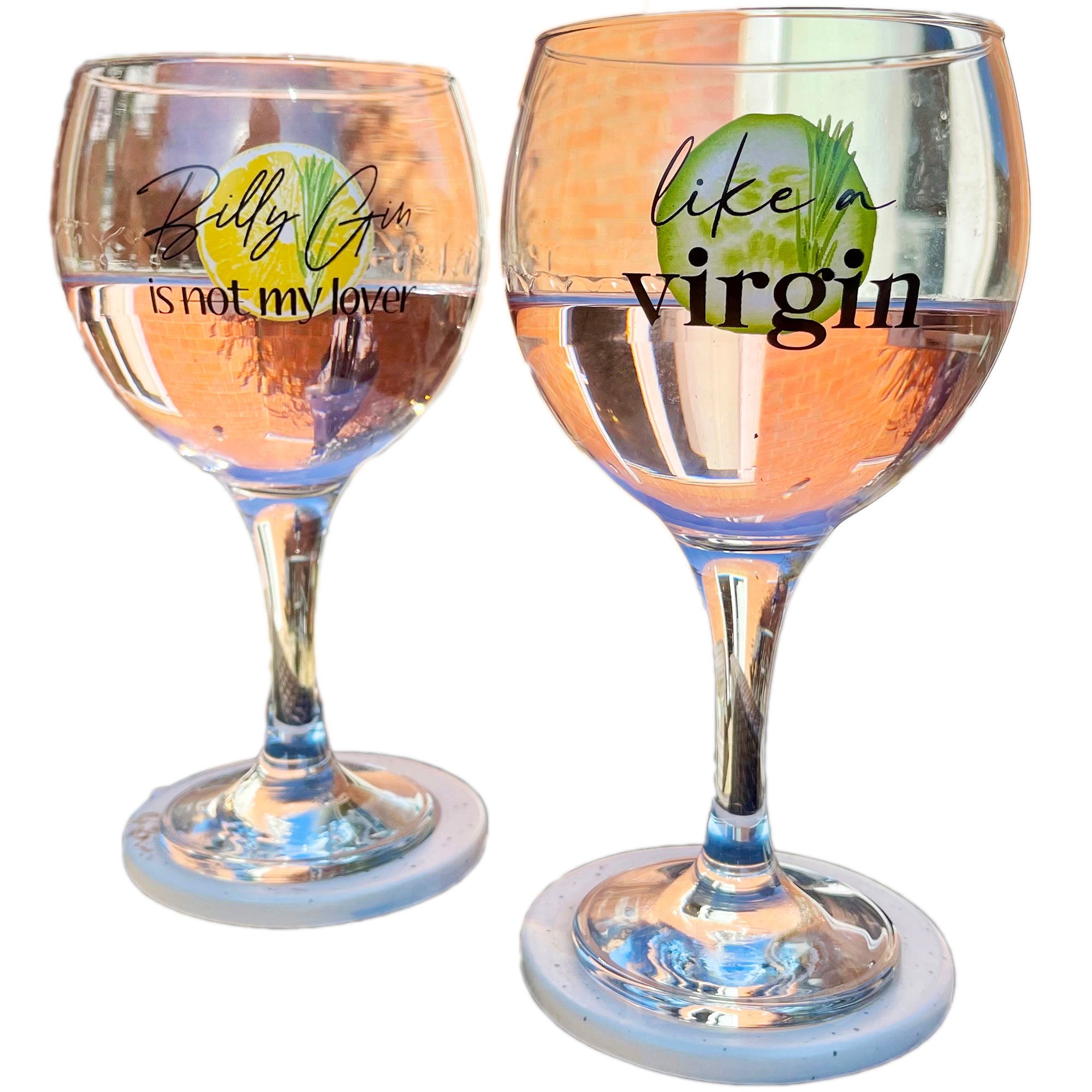 Set Of 2 Novelty Balloon Gin Glasses