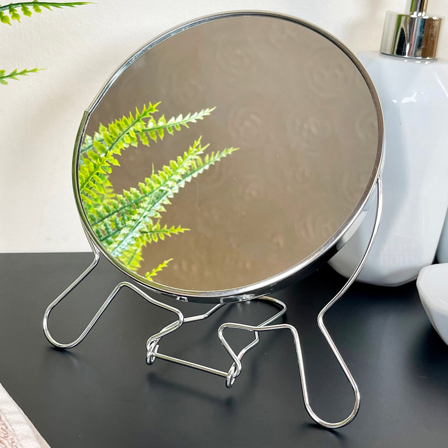 2x Magnifying Chrome Travel Mirror