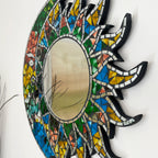 Mosaikspiegel mit Sonne und Mond
