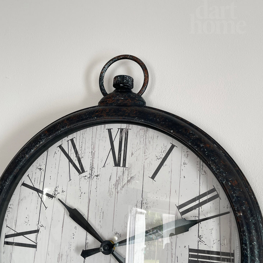 Rustic Pocket Watch Wall Clock