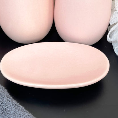 Pastel Pink 4 Piece Bathroom Accessory Set