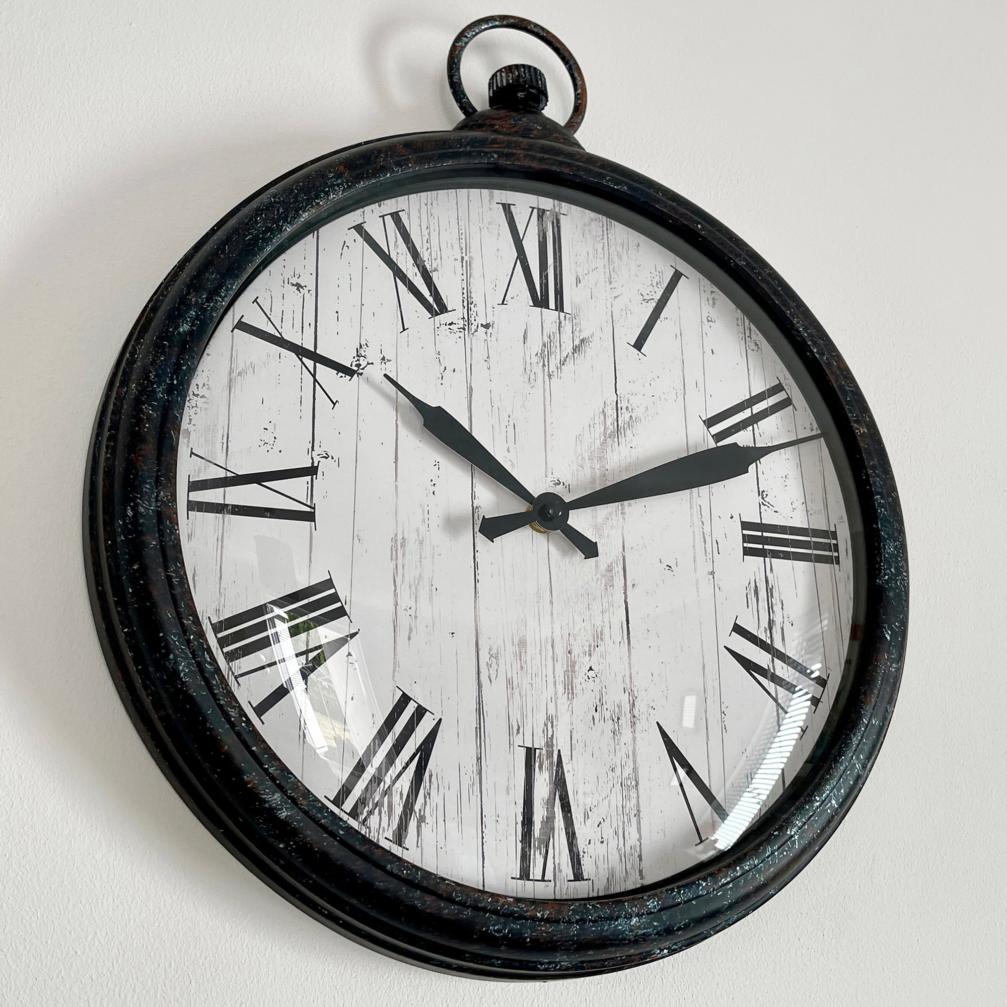 Rustic Pocket Watch Wall Clock
