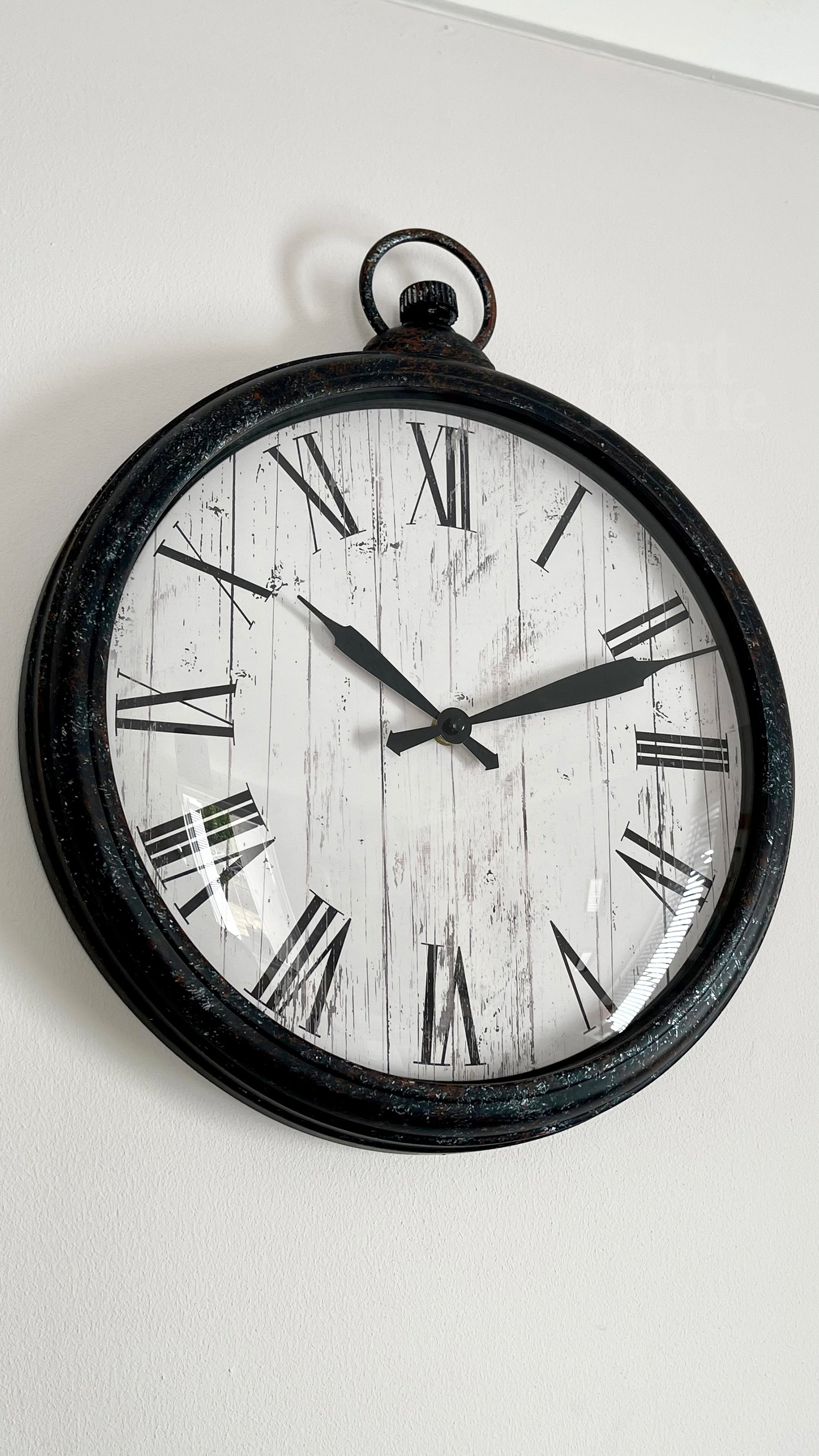 Rustic Pocket Watch Wall Clock