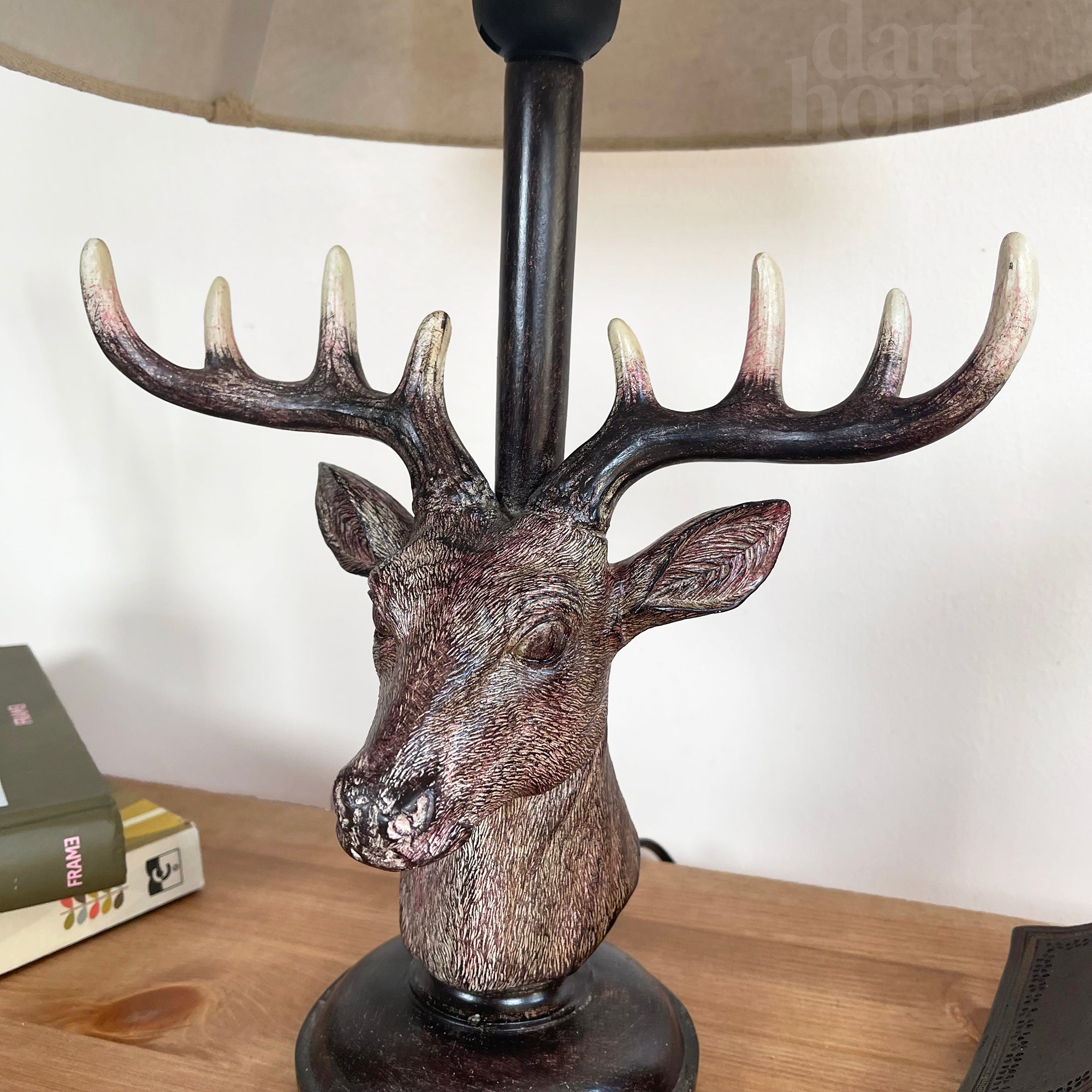 Stags Head Table Lamp
