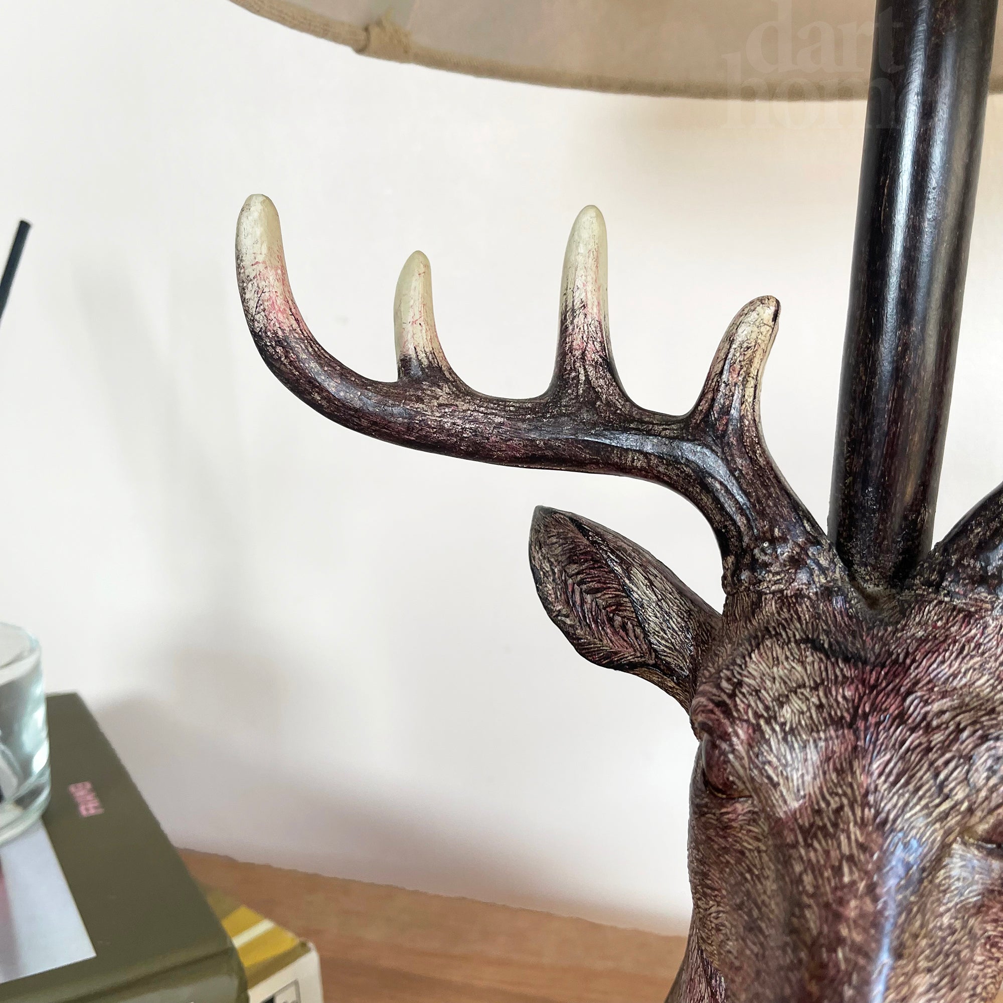 Stags Head Table Lamp