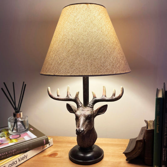 Stags Head Table Lamp