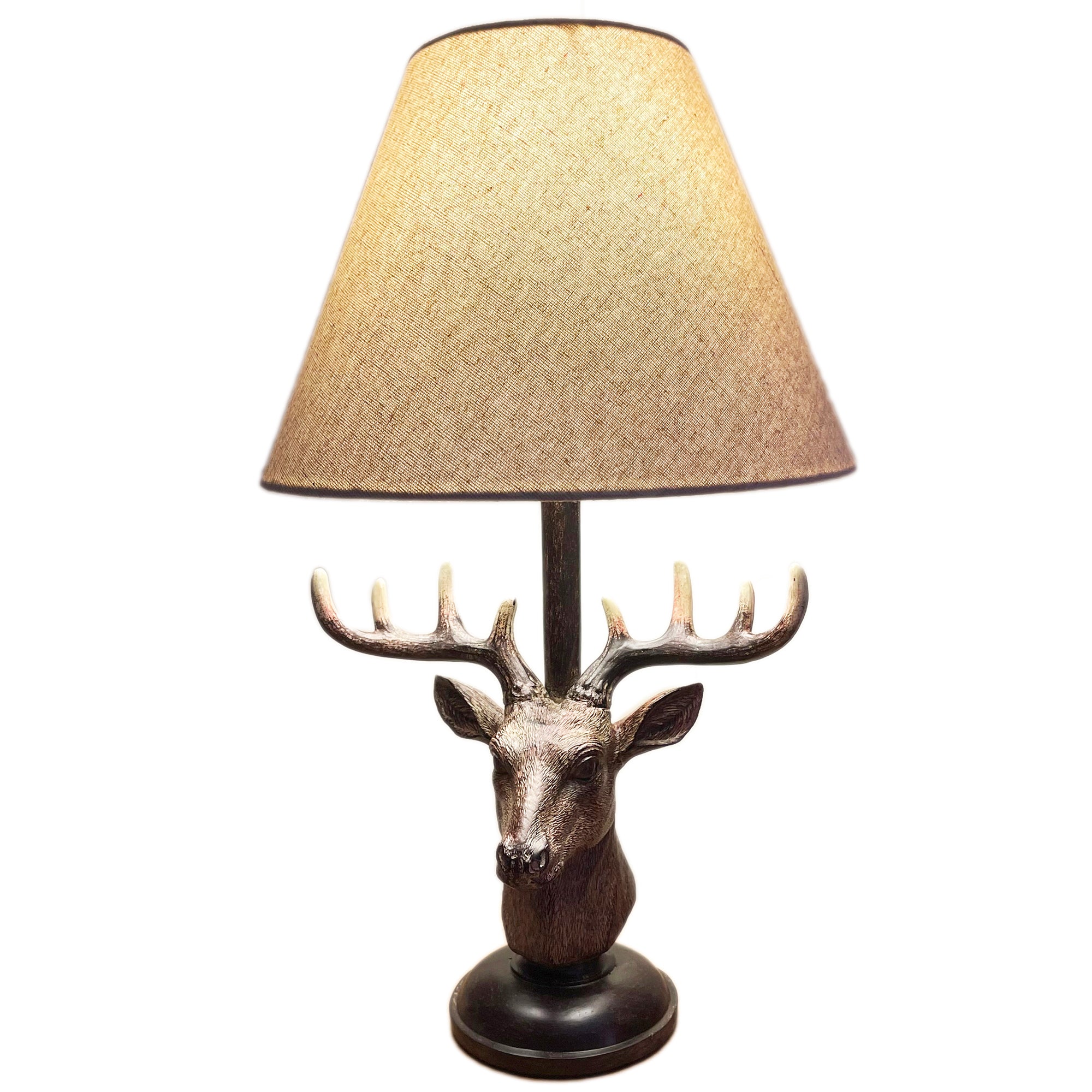 Stags Head Table Lamp
