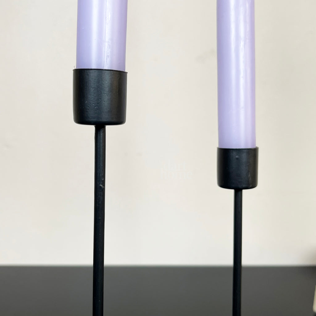 Black Spiral Double Candlestick Holder