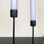Black Spiral Double Candlestick Holder