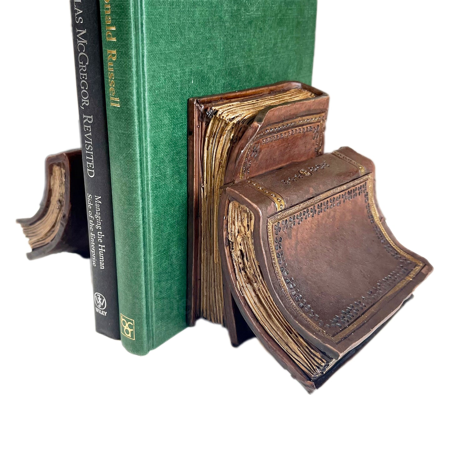 Pair Of Old Books Bookend Set