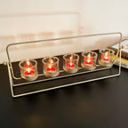 Goldfarbenes Multi-Hurricane-Kerzenhalter-Set