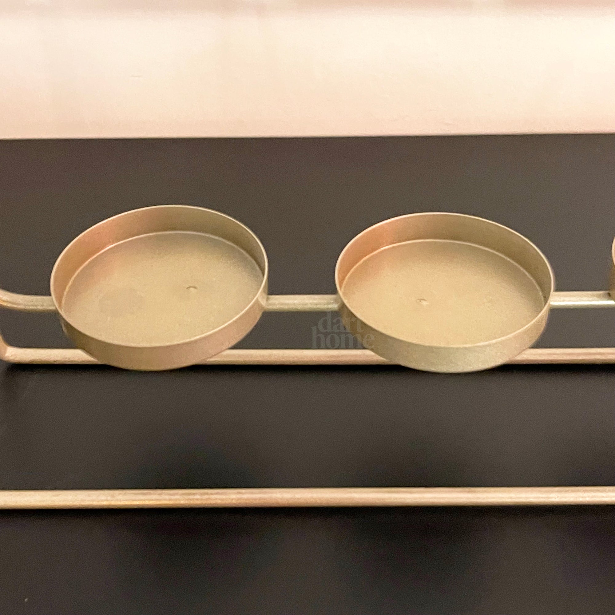 Goldfarbenes Multi-Hurricane-Kerzenhalter-Set