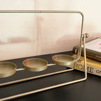 Goldfarbenes Multi-Hurricane-Kerzenhalter-Set
