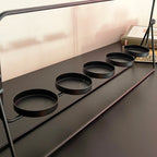 Schwarzes Multi-Hurricane-Kerzenhalter-Set
