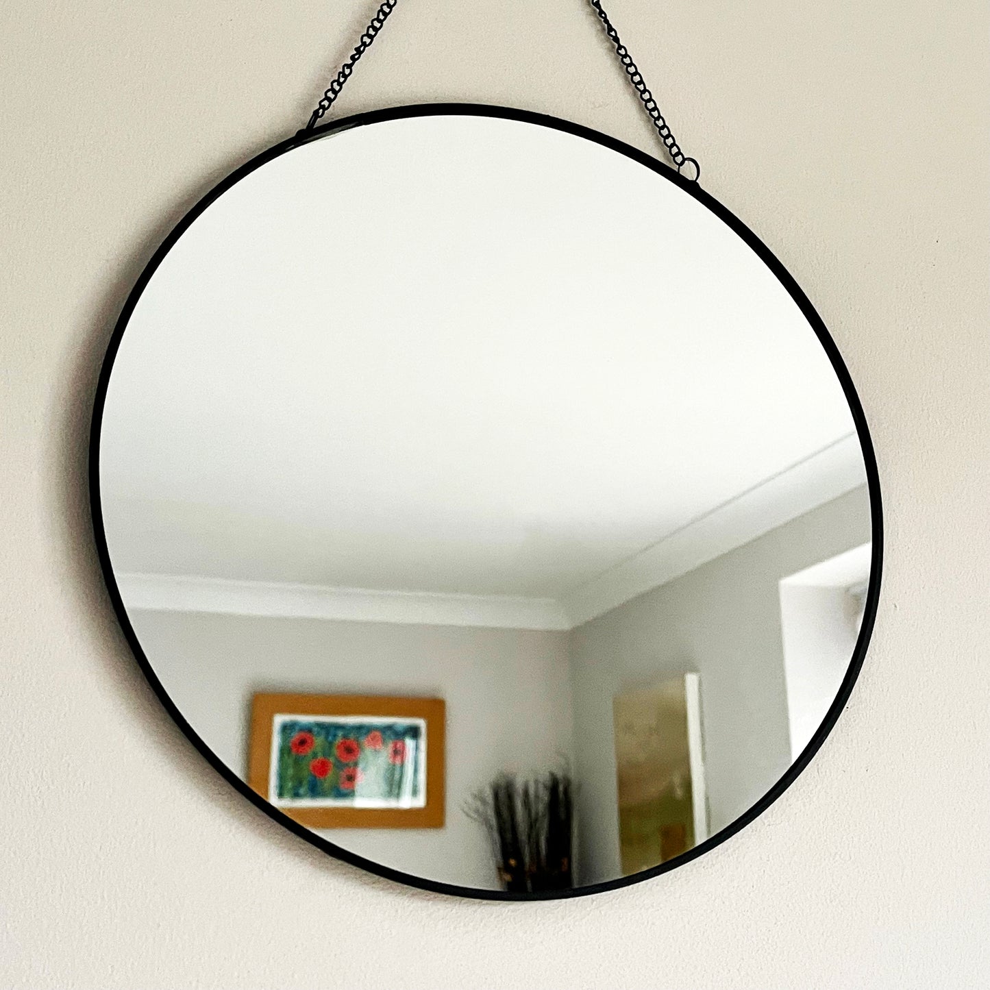 Black Chain Hanging Mirror