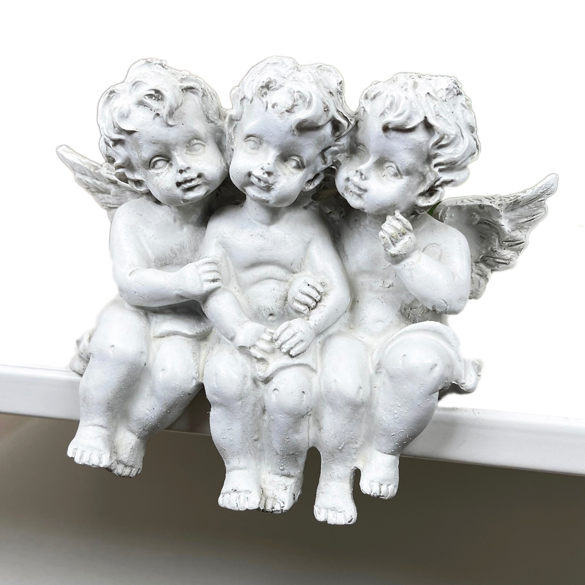 White Cherub Triplets Ornament