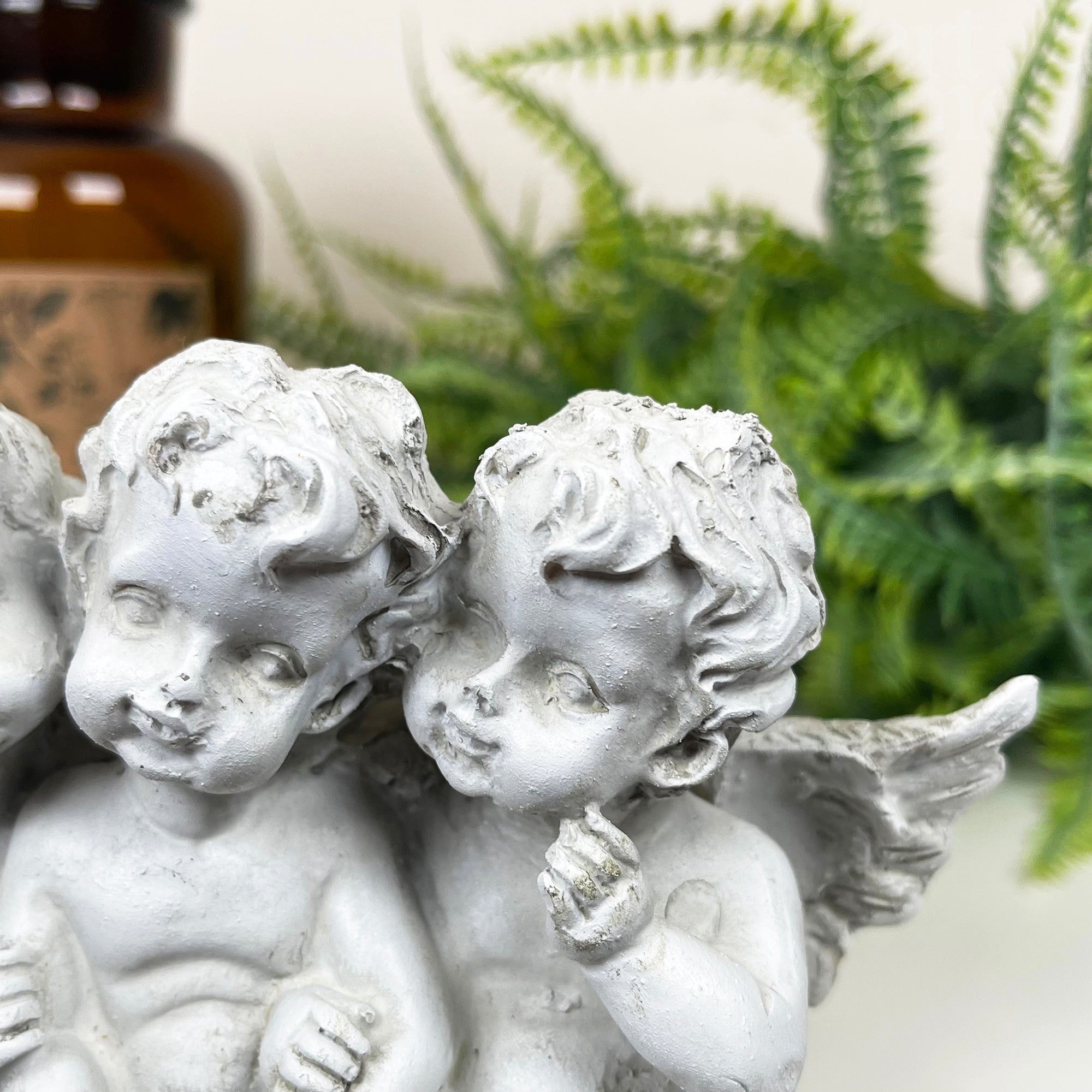 White Cherub Triplets Ornament
