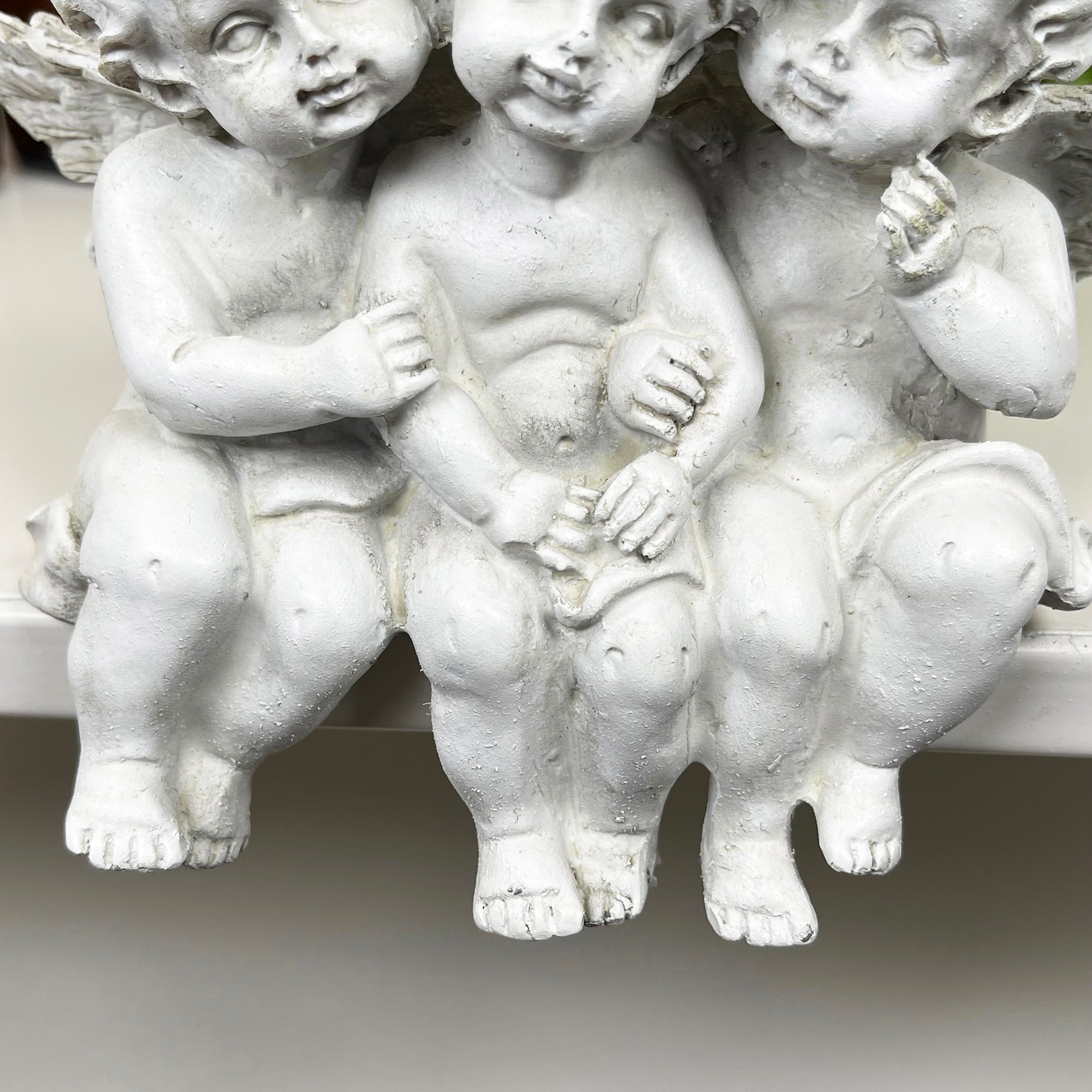 White Cherub Triplets Ornament