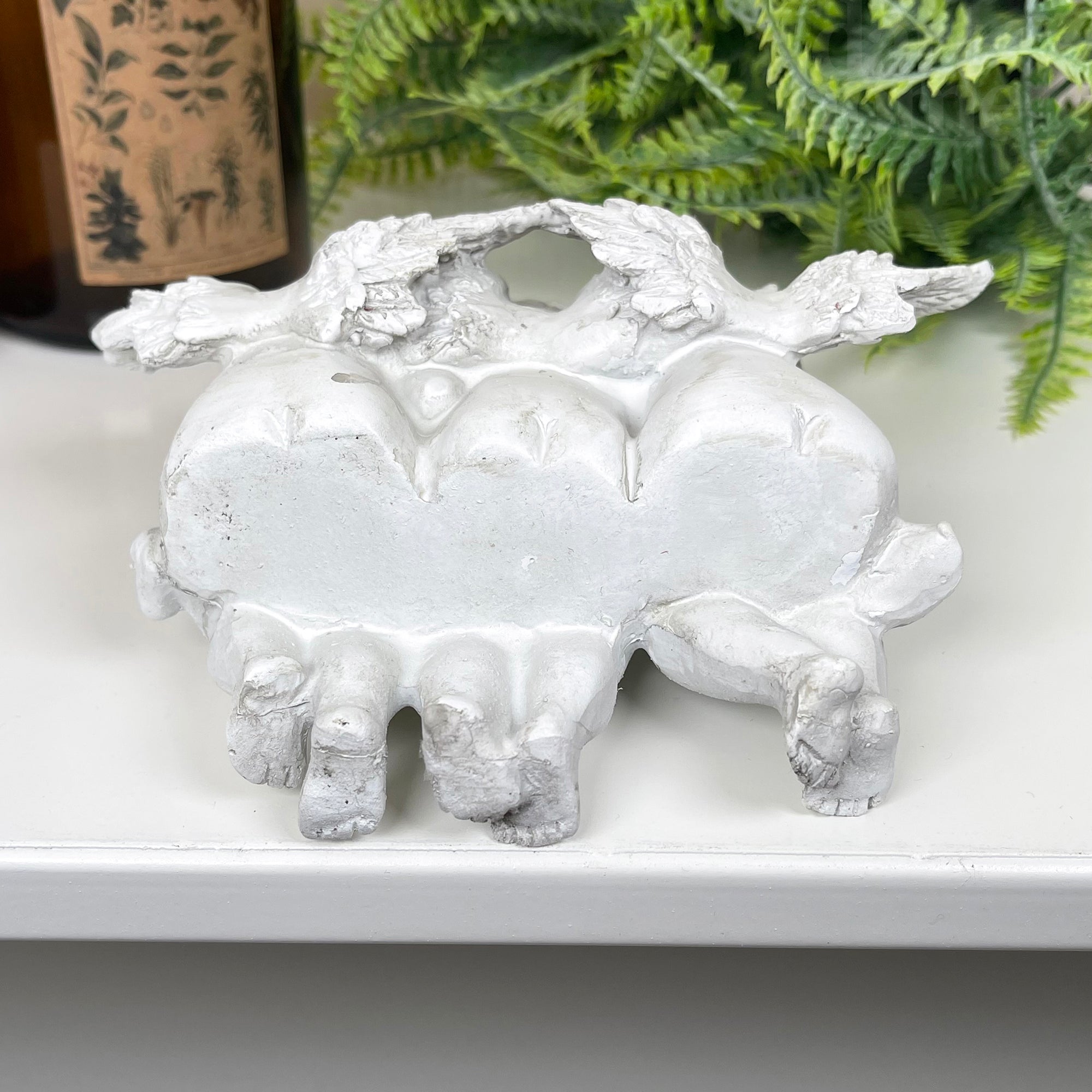 White Cherub Triplets Ornament