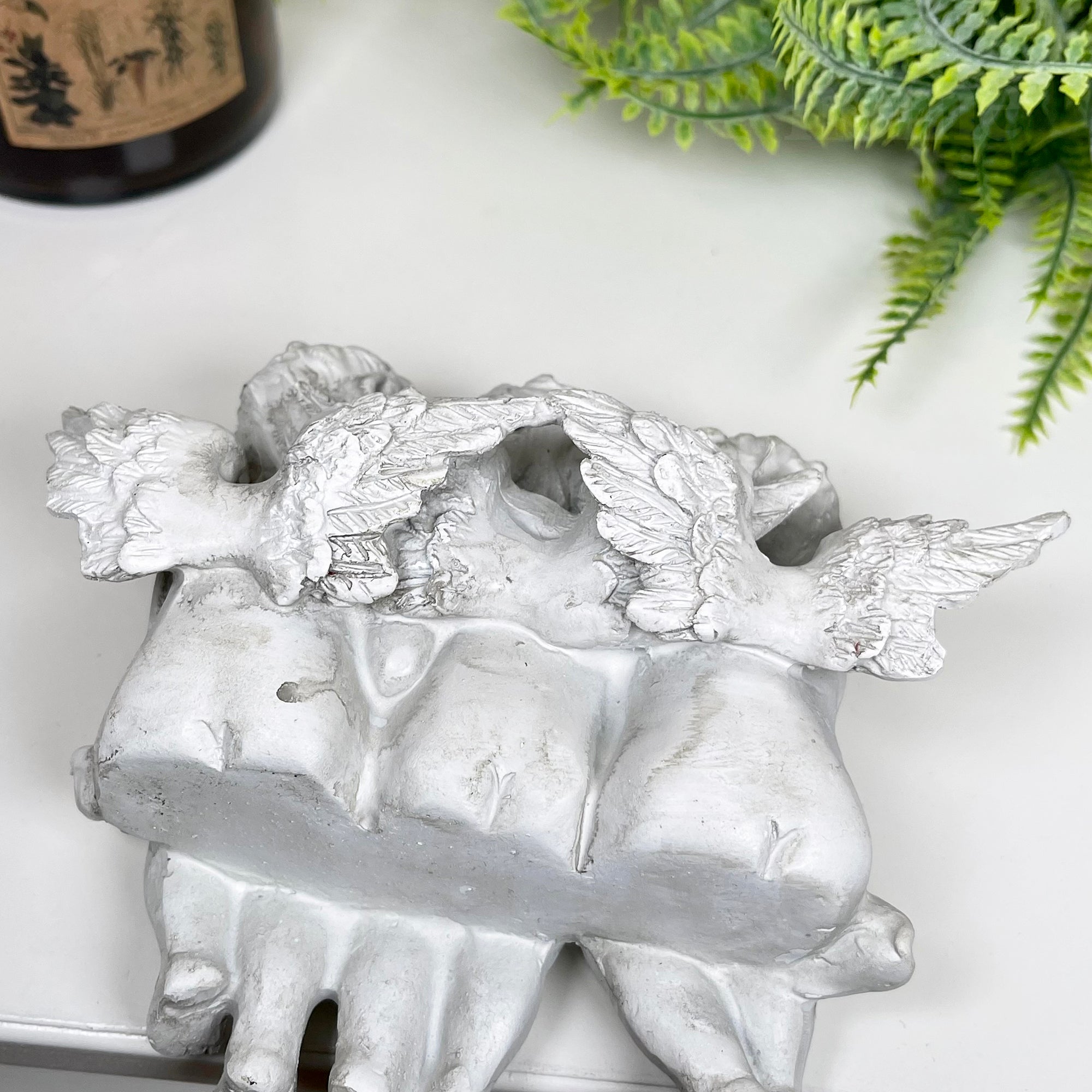 White Cherub Triplets Ornament
