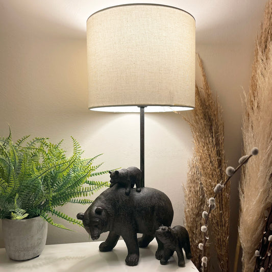 Black Bear Family Lamp