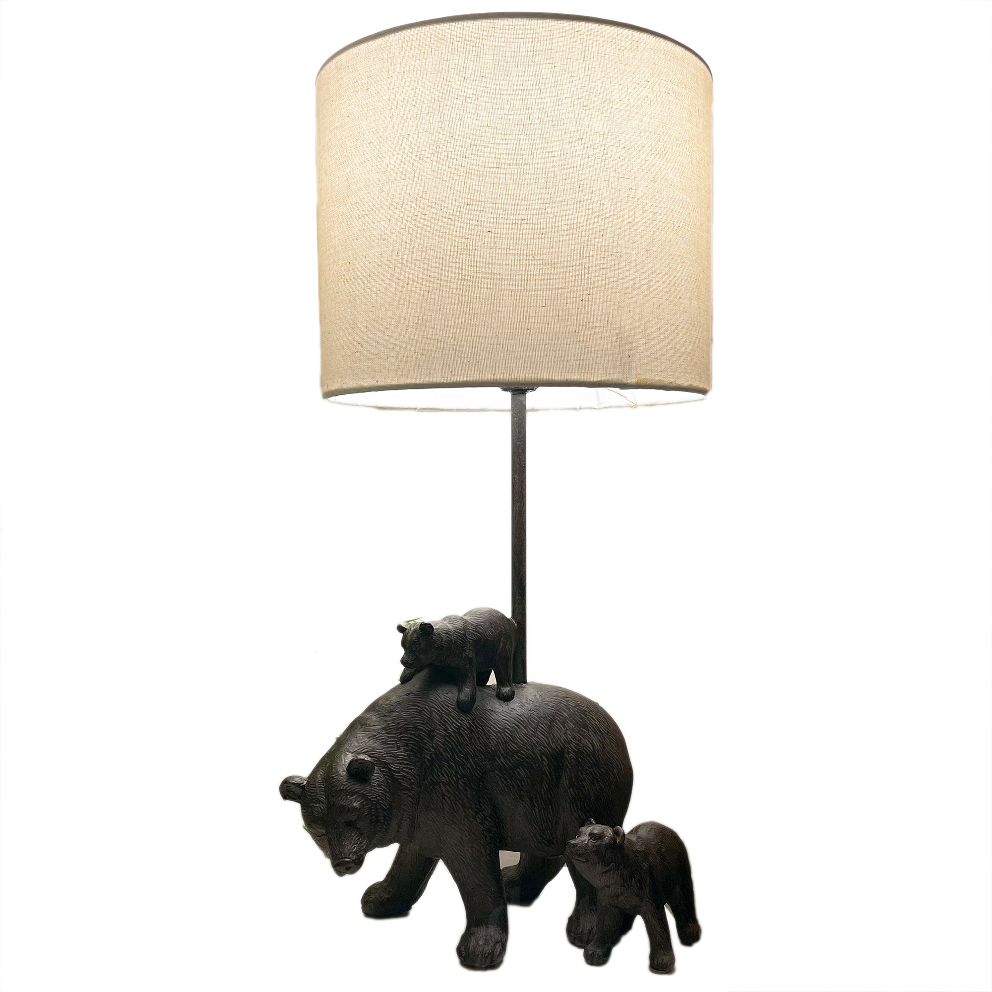 Black Bear Family Lamp