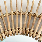 Natürlicher Rattanspiegel 80 cm