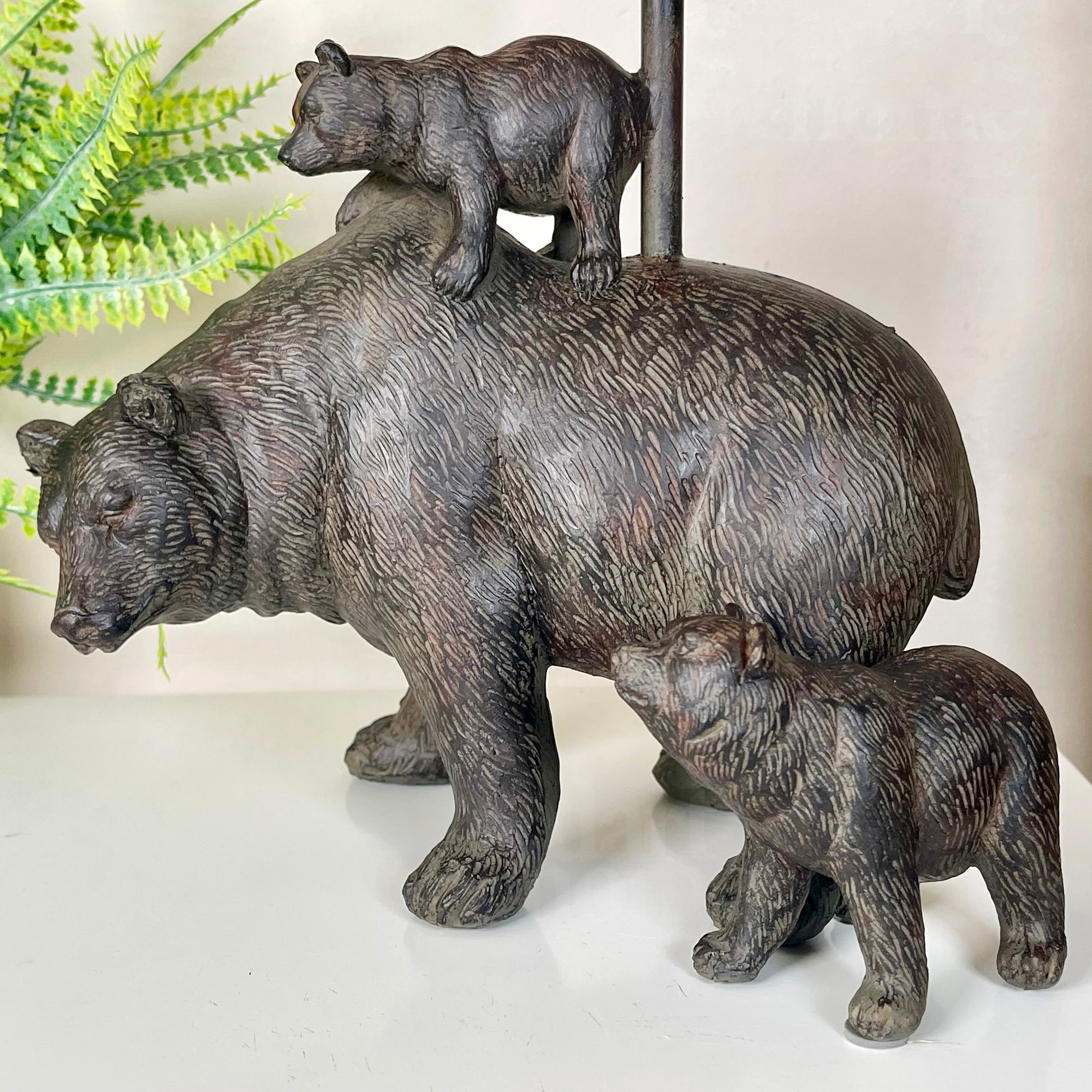 Black Bear Family Lamp