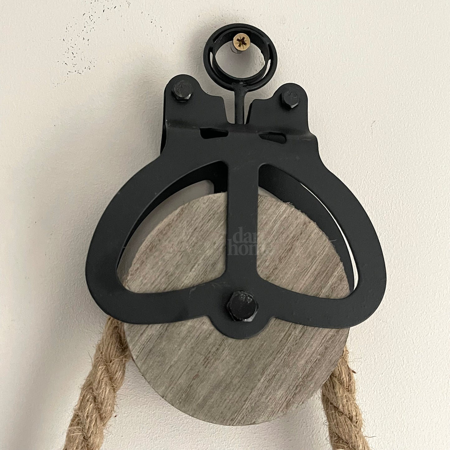 Hanging Clock On Rope Pulley