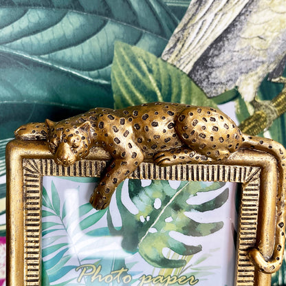 Gold Leopard Photo Frame 6x4"