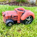 Cement Orange Tractor Planter
