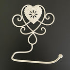 Lattice Heart Toilet Roll Holder