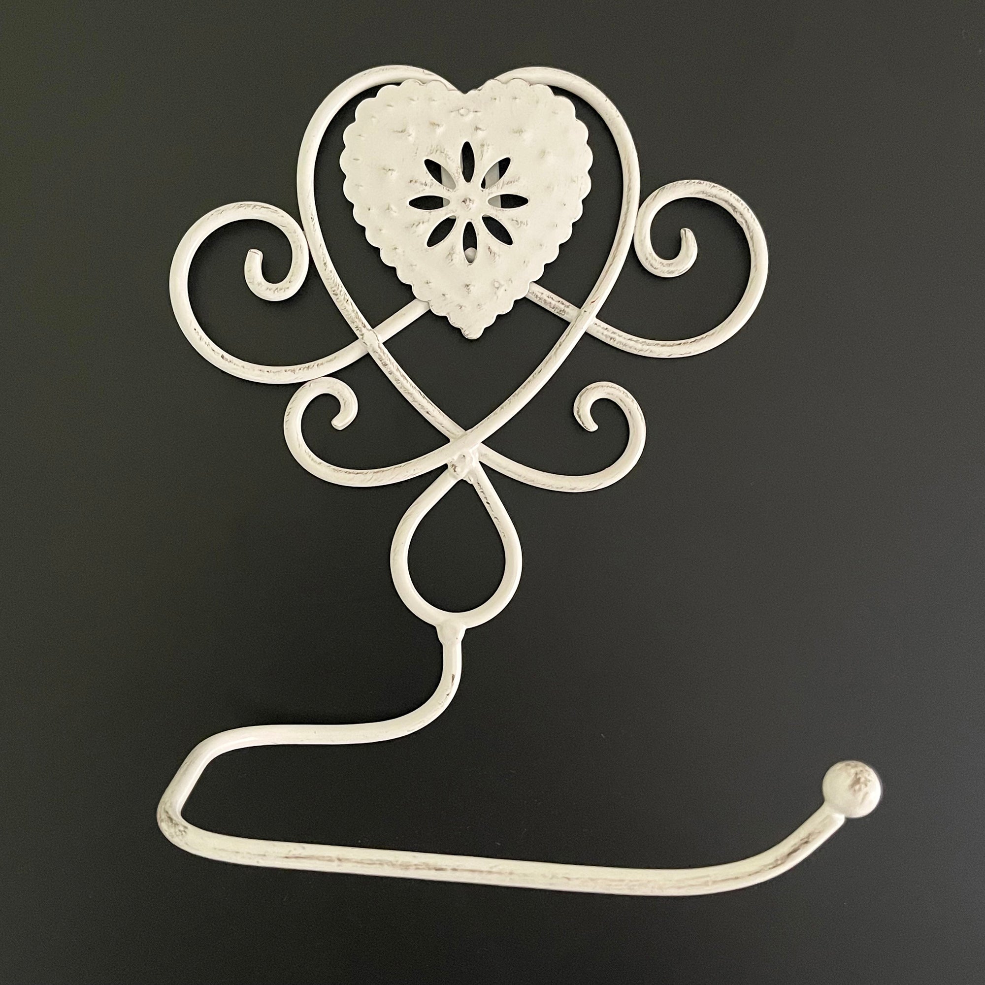 Lattice Heart Toilet Roll Holder