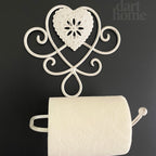 Lattice Heart Toilet Roll Holder