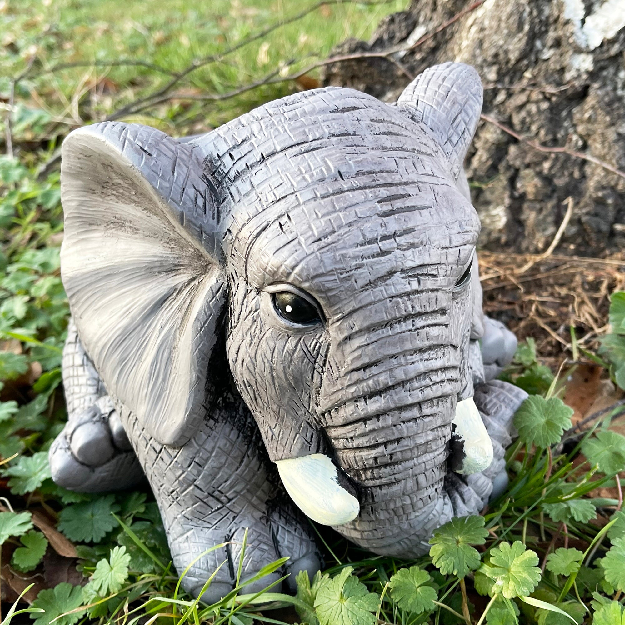 Cement Elephant Planter