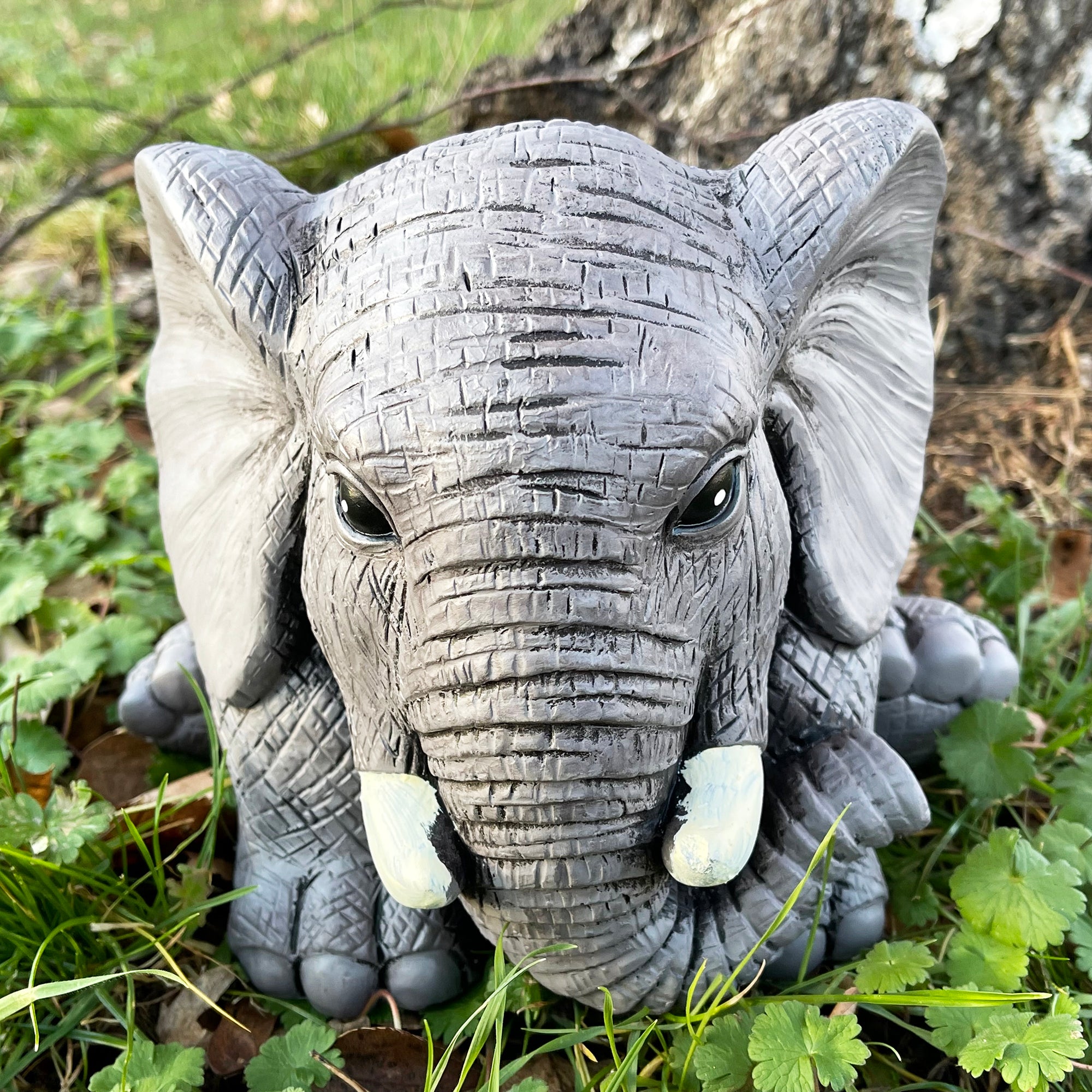 Cement Elephant Planter