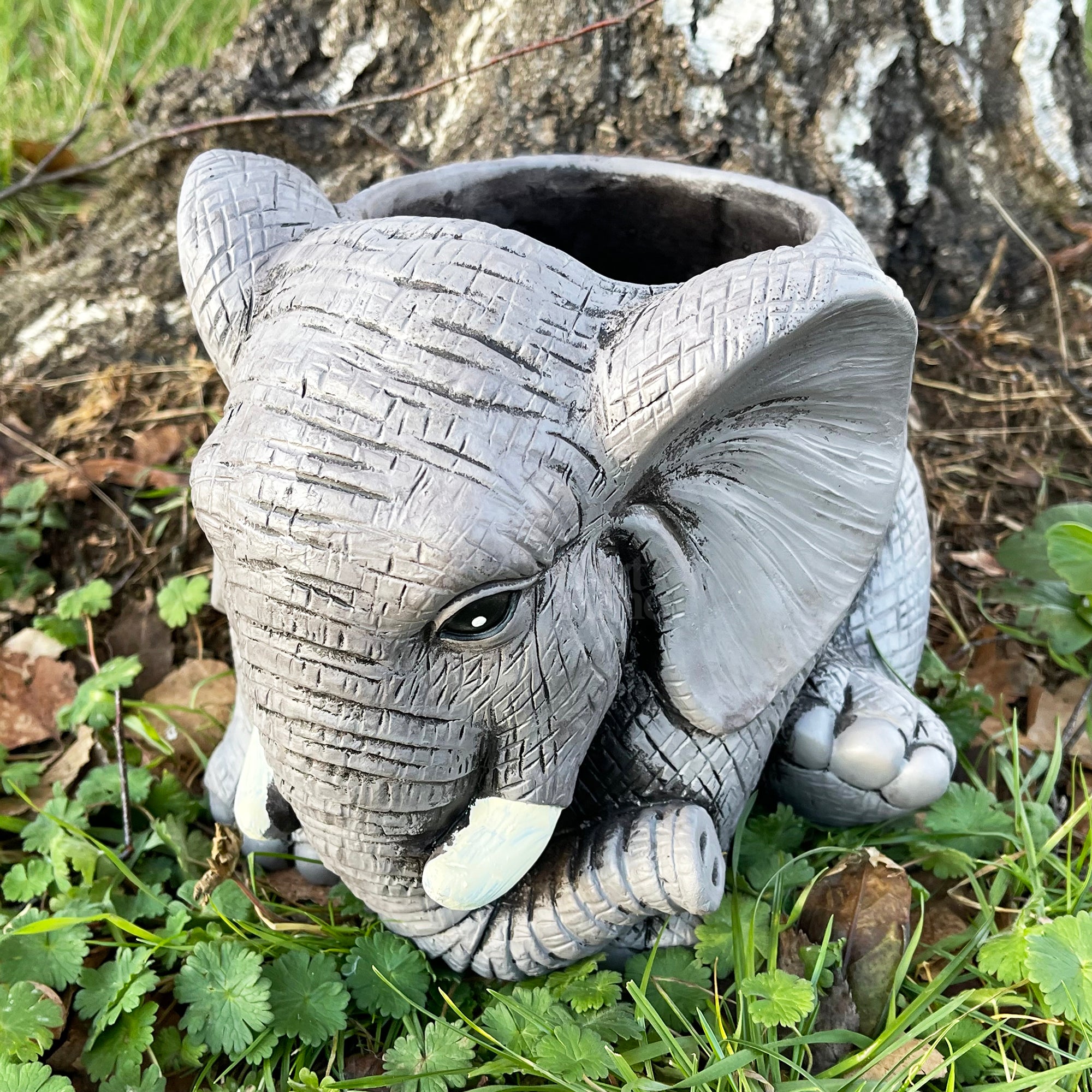 Cement Elephant Planter