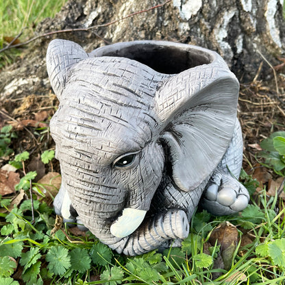 Cement Elephant Planter