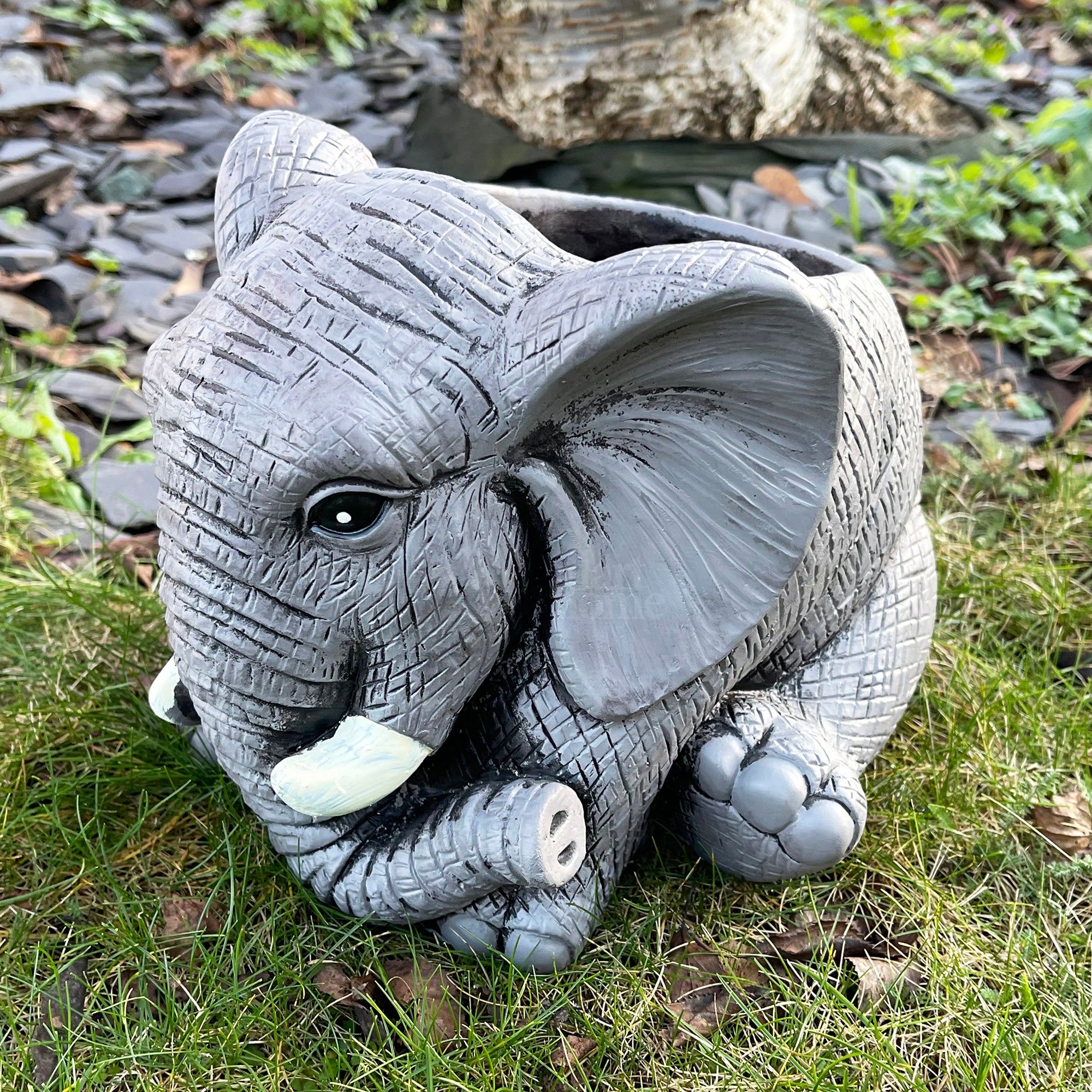 Cement Elephant Planter