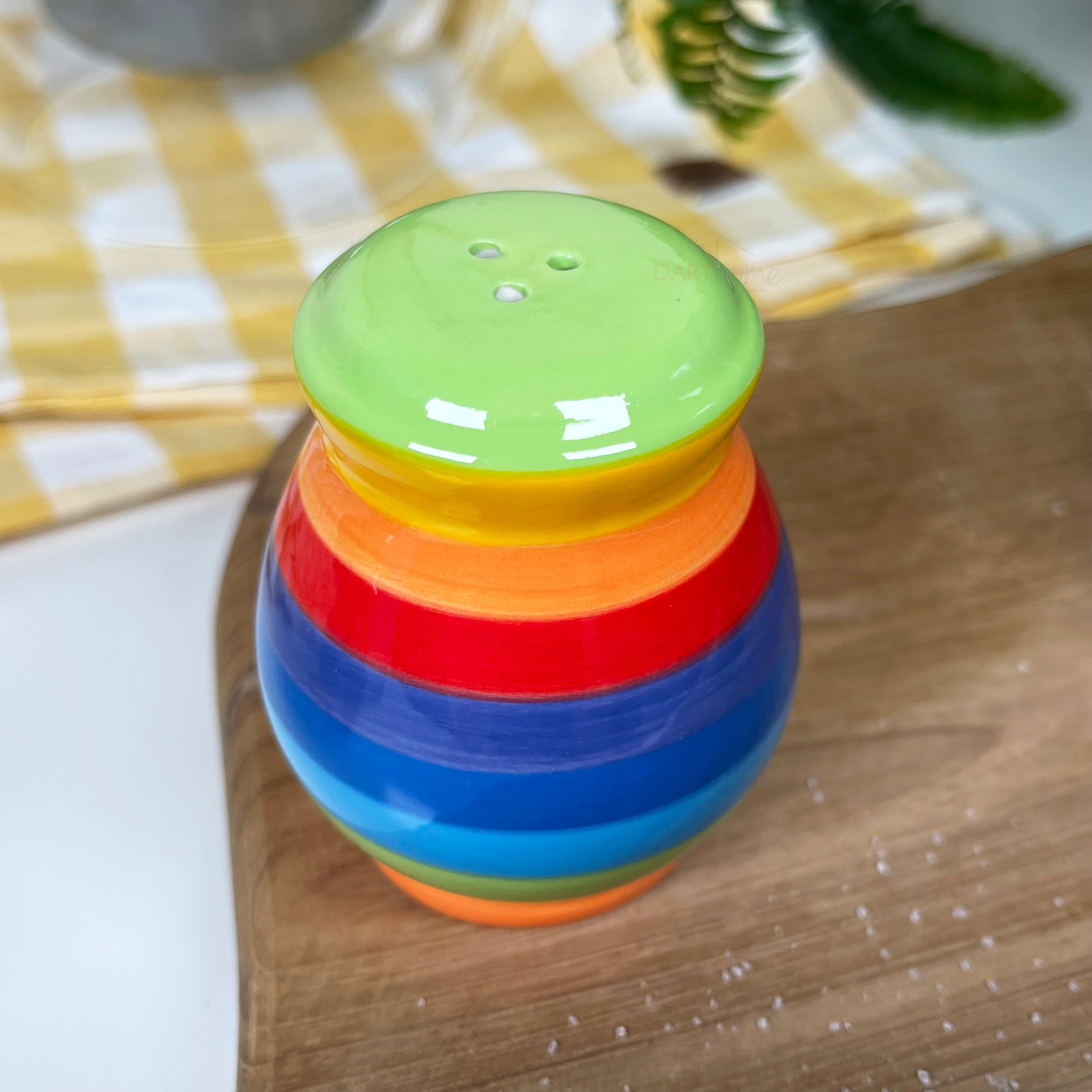 Ceramic Rainbow Salt & Pepper Shaker Set