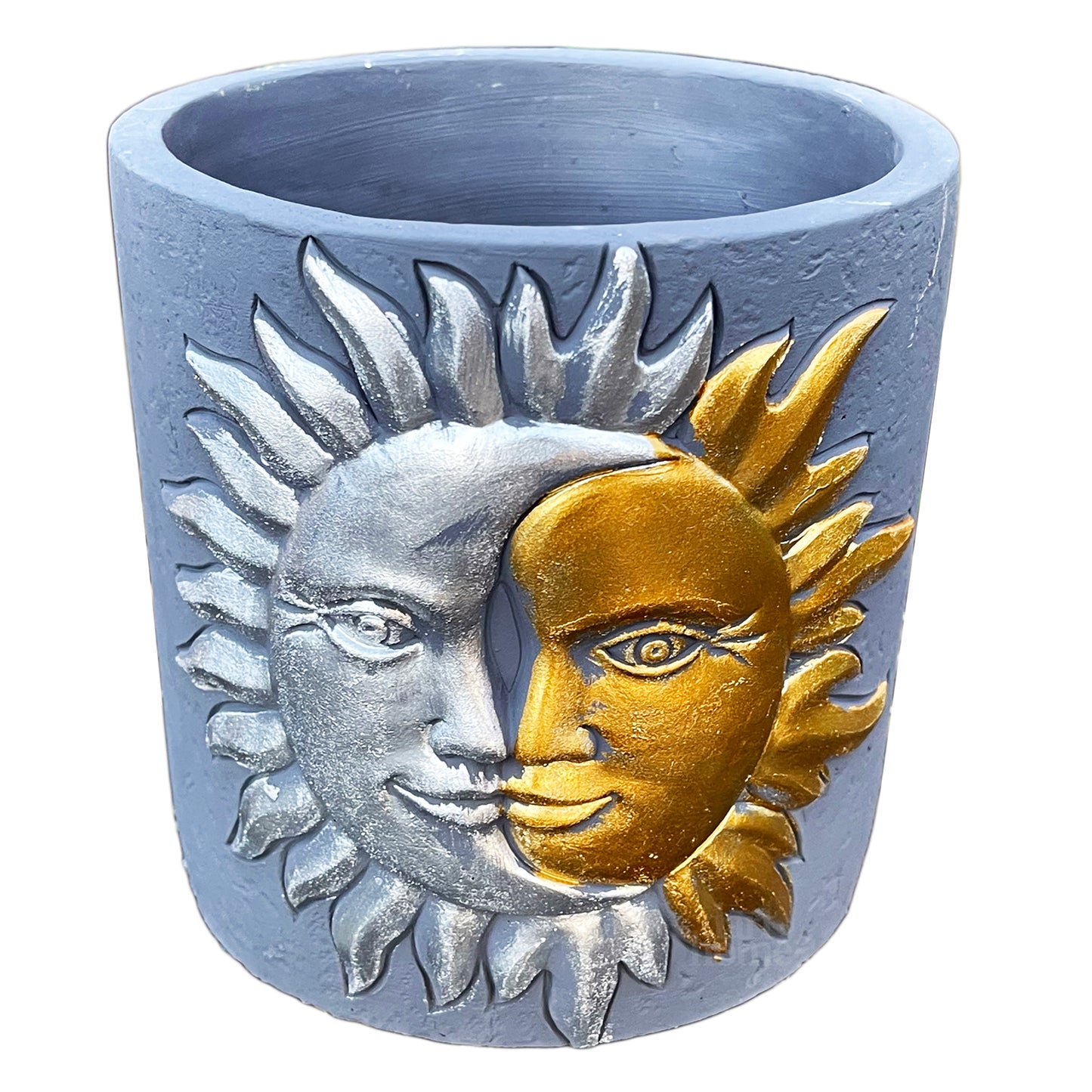 Cement Sun & Moon Planter