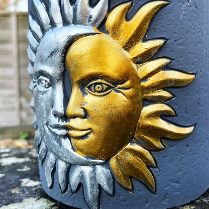 Cement Sun & Moon Planter