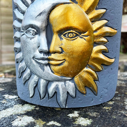 Cement Sun & Moon Planter