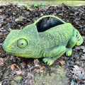 Cement Green Chameleon Planter