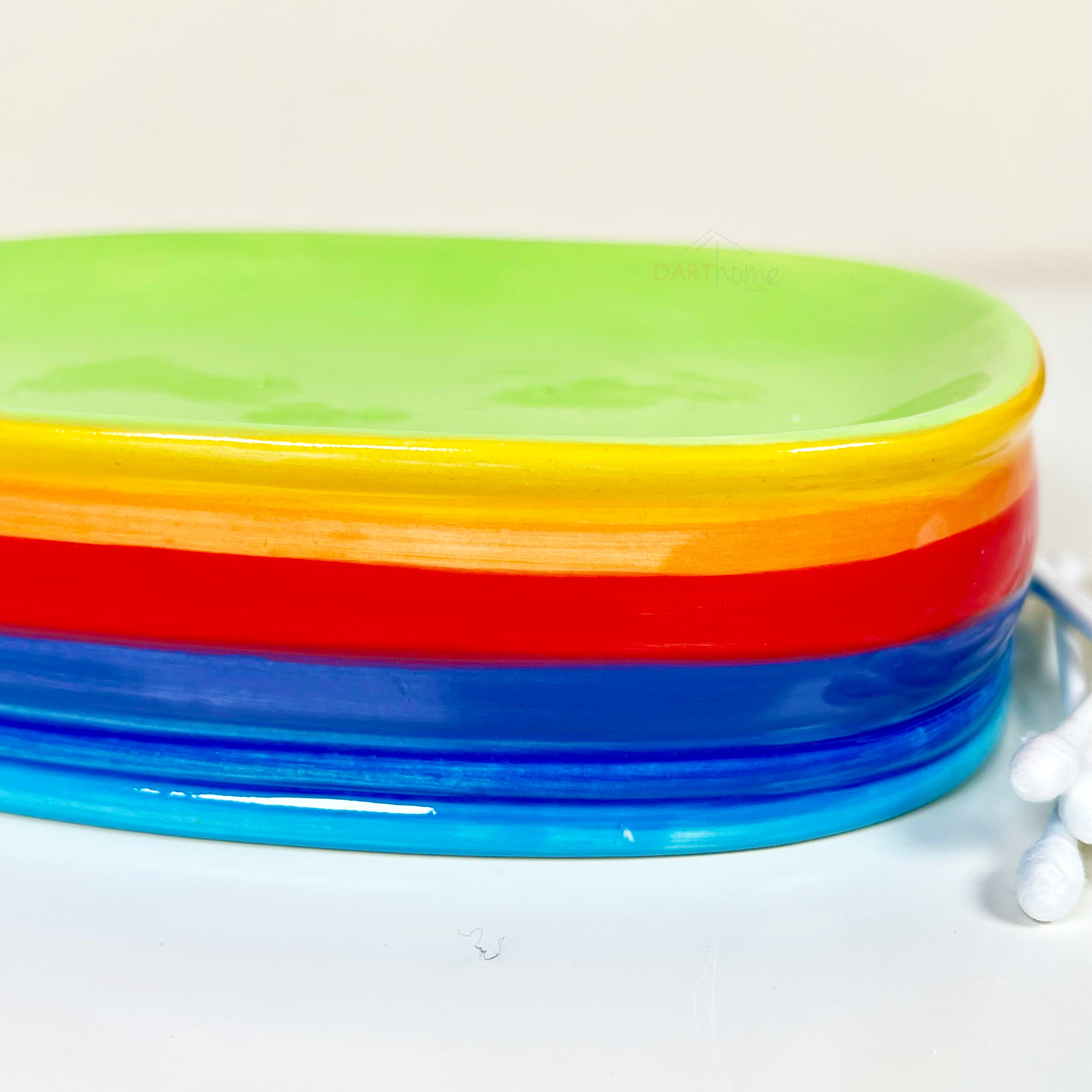 Rainbow Ceramic Bathroom Soap Dish