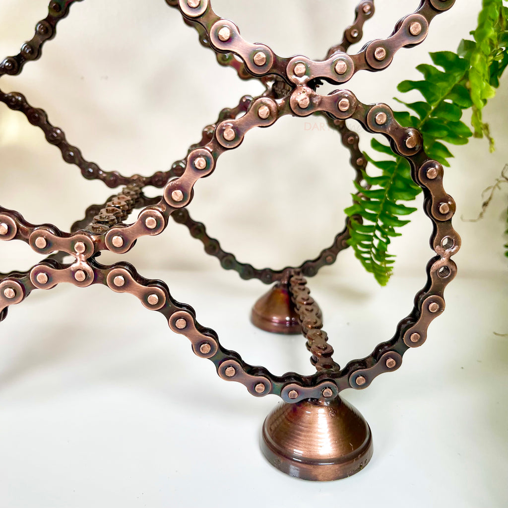 Large Recycled Bike Chain 13 Bottle Wine Rack