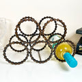Recycled Bike Chain 5 Bottle Wine Rack