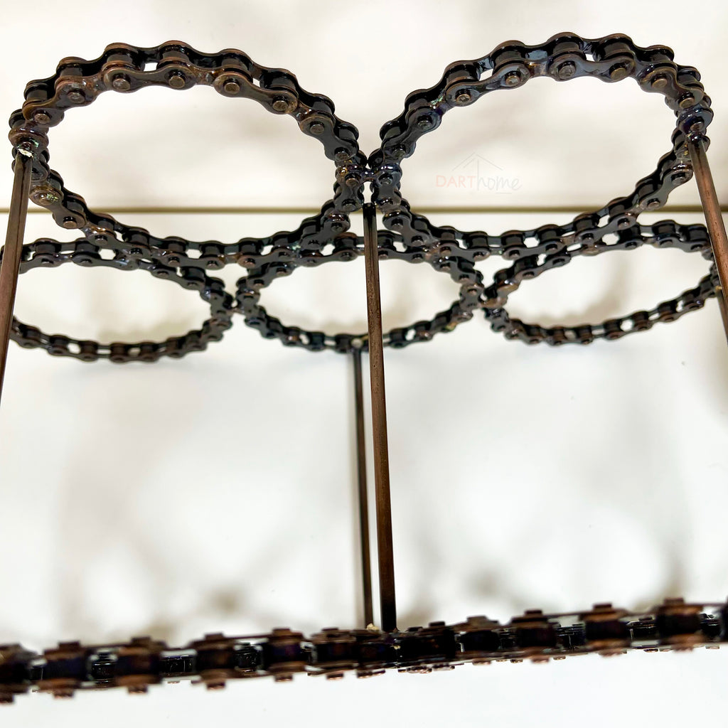 Recycled Bike Chain 5 Bottle Wine Rack