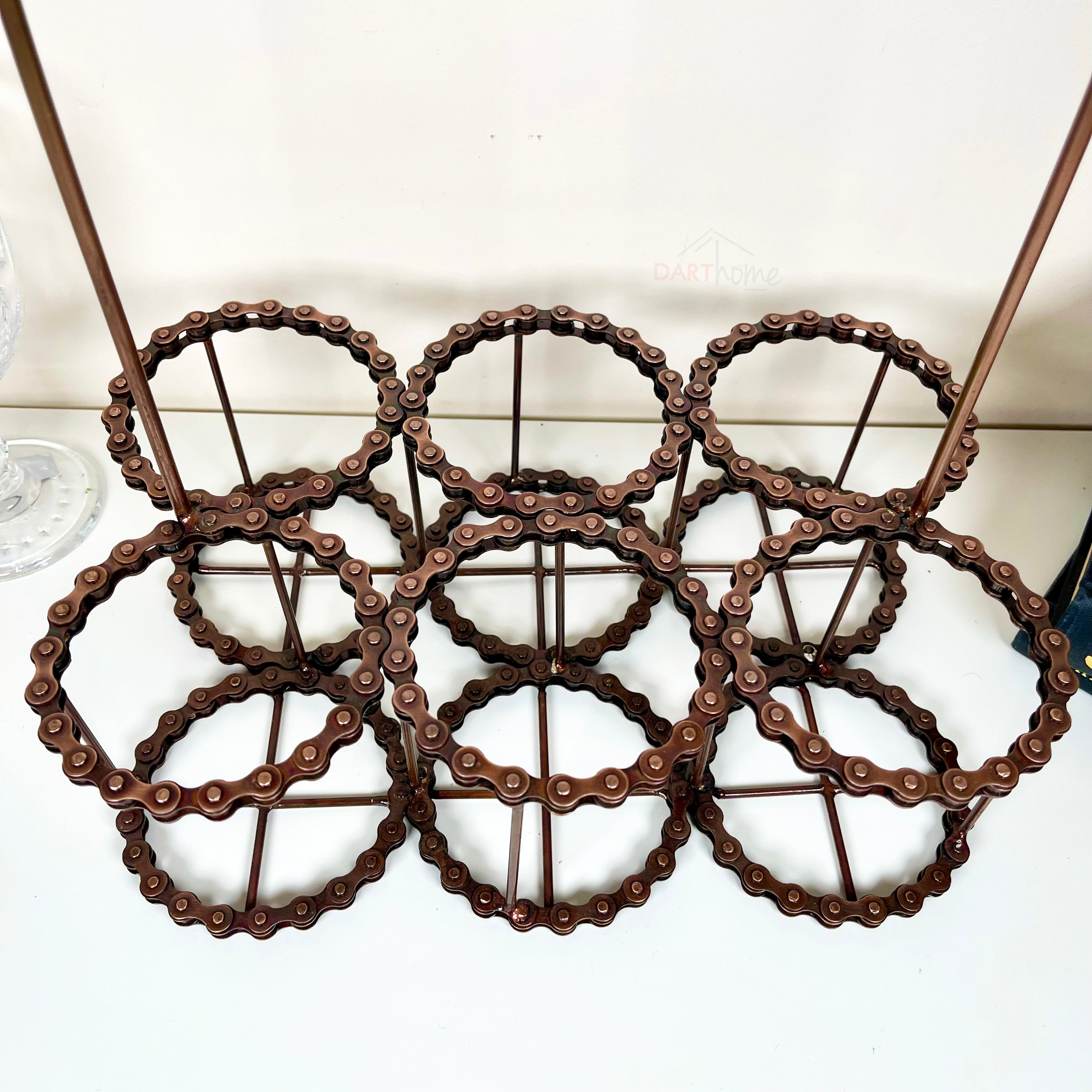 Recycled Bike Chain Wine Bottle Carrier