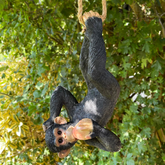 Black Hanging Upside Down Monkey Ornament